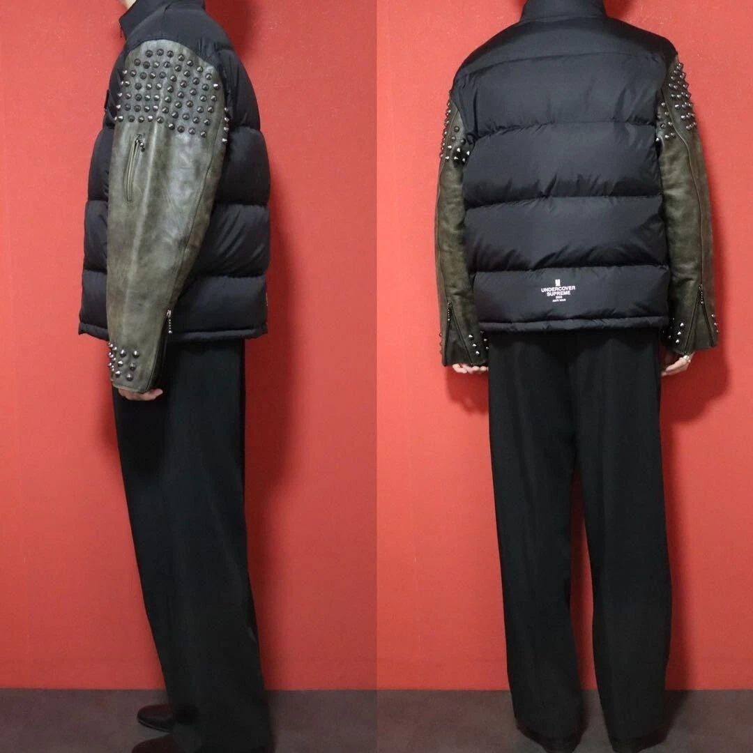 Supreme x Undercover 23SS giacca puffer in pelle manica