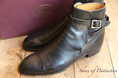 George Cleverley Bespoke Black Leather Jodhpur Boots Schuhe UK 9 US 10 EU 43