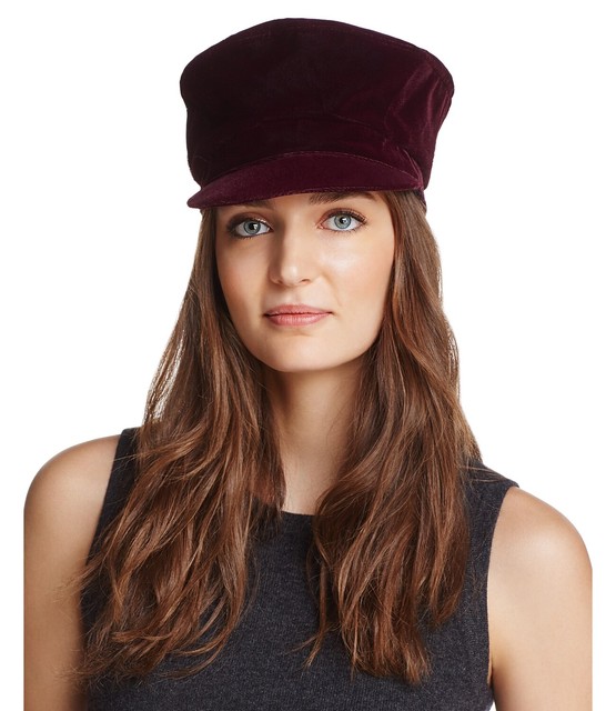velvet newsboy hat