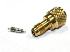 R410a Mini Split AC HVAC Charging Vacuum Adapter 5/16" to 1/4"  w/Valve Core