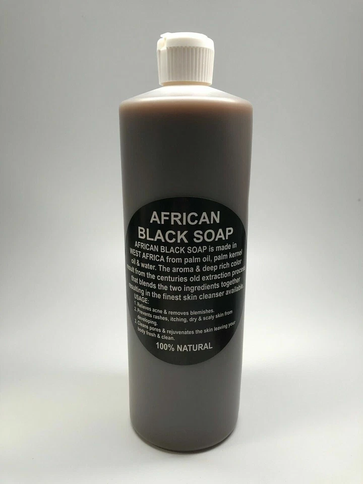 SCENTED Liquid Raw African Black Soap - 100% Pure Natural Organic Face Body Wash - Image 4 of 4