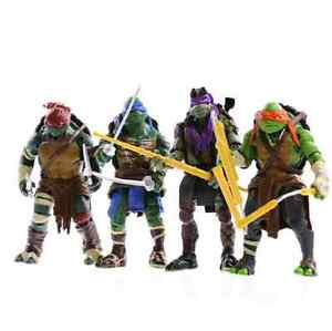 6 PCS Teenage Mutant Ninja Turtles Splinter Shredder Action Figure Gift Toys US