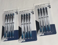 Lot of 12 uniball Vision Elite Blue-Black Ink Rollerball Pens 0.8mm Bold - NEW!