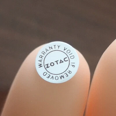 Zotac "Warranty Void If Removed" - 6mm - tamper proof sticker