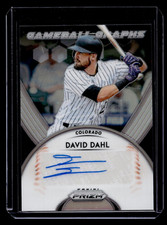 2019 PANINI PRIZM GAMEBALL GRAPHS SILVER PRIZM DAVID DAHL AUTOGRAPH ROCKIES