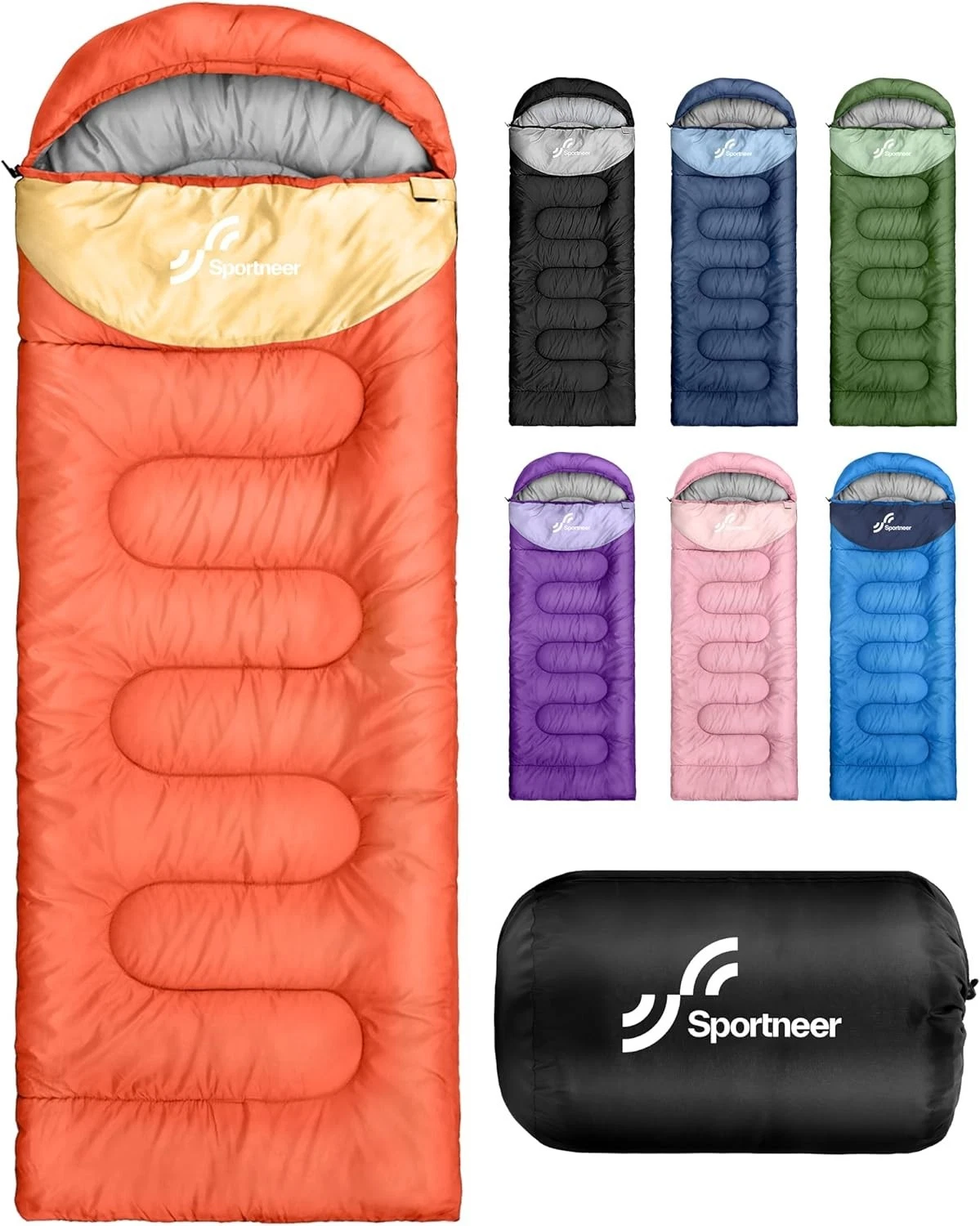 Sportneer Sleeping Bag 3-4 Season Warm Lightweight Compact Camping Sleep Bag