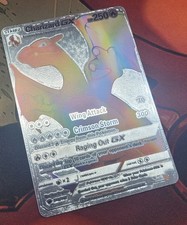 Carta Pokémon Charizard GX Arcobaleno Argento Fan Art