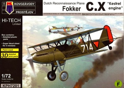 KP Models 1/72 FOKKER C.X ''Kestrel Engine'' with 3D Printed Detail Parts