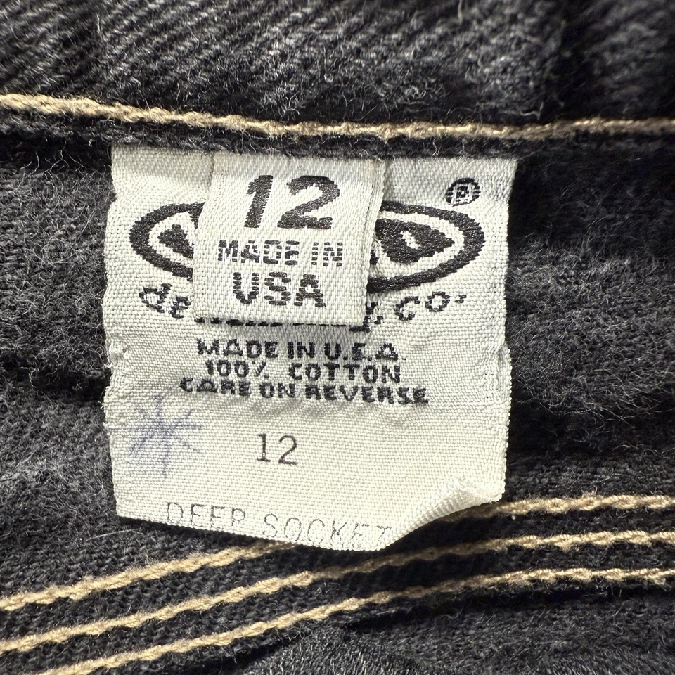 Jeans JNCO Vintage Jóvenes Niños Talla 12 Negros Denim Socket Profundo K190 Foto 4 de 4