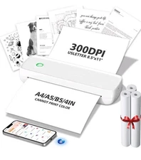 MinZhi Portable Thermal Printer,Wireless Printer Supports 8.5" X 11"US...