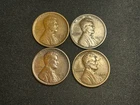 Lot Of 4 1910-S 1911-S 1912-S And 1913-S Lincoln Wheat Cents F-XF