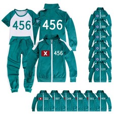 Kid Boy Squid Season 2 Survival Game Hoodie Pullover Tops Pants Sport Casual Set