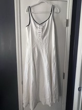 Women’s Zara A-Line Dress with Black Trim Size Large NWT