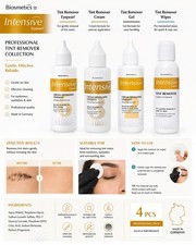 Professional Brow Lash Tint Cream Developer Remover Biosmetics 50ml