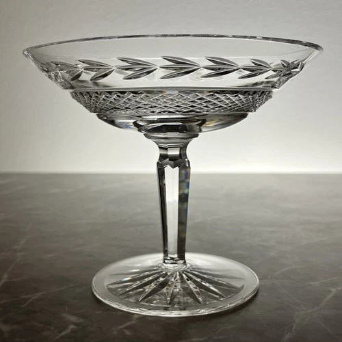 Waterford Crystal Glandore Footed Compote Vintage Made In Ireland 5.25” Tall