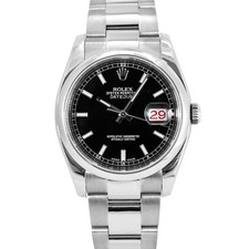 Rolex Datejust 36MM 116200 Black & Red Roulette Oyster Smooth Steel Watch 3