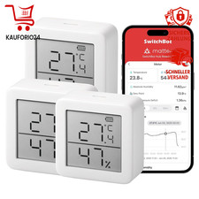 SwitchBot Thermometer Hygrometer Digital Bluetooth APP Taupunkt VPD Absolute
