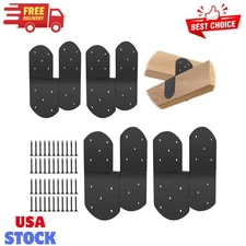 4 Pcs 6"x 6" Deck Post Caps Tie Brackets,Ineer Size(5.6"x 5.6") 14 Gauge Post ..