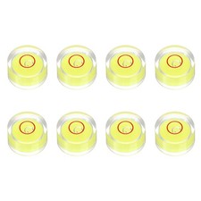 8pcs Circular Bubble Spirit Level 15x8mm Bubble Spirit Level Yellow/Red