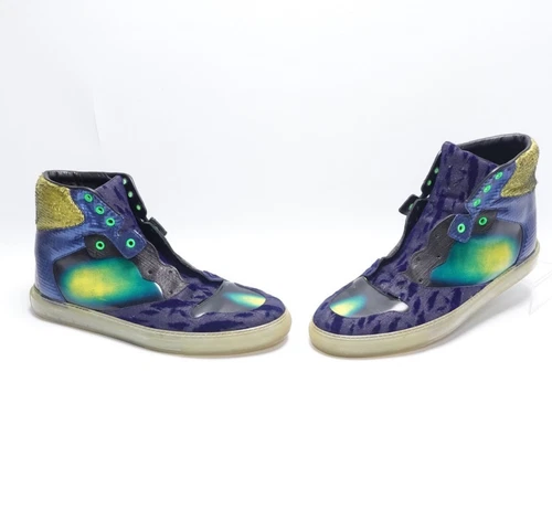Sneakers Balenciaga EU 47 US 14 iridescenti multicolore testurizzate designer Italia