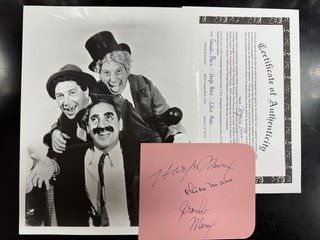 ORIGINAL MARX BROTHERS AUTOGRAPH WITH COA