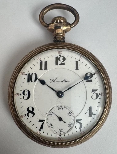 ANTIQUE 1913 HAMILTON GRADE 978 MODEL 1 17j 16s Open Face POCKET WATCH