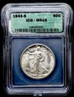 1943 S ~ 50C Walking Liberty Half Dollar MS65 - 25233