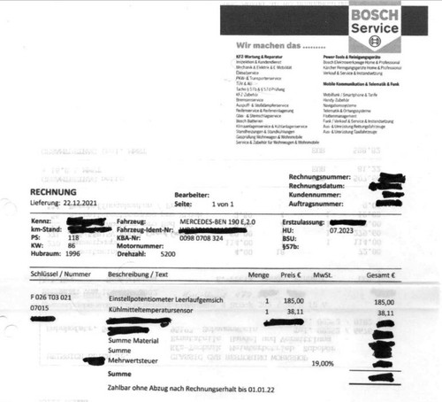 Mercedes Benz W201 190E Kühlmitteltemperatursensor - Bild 4 von 4