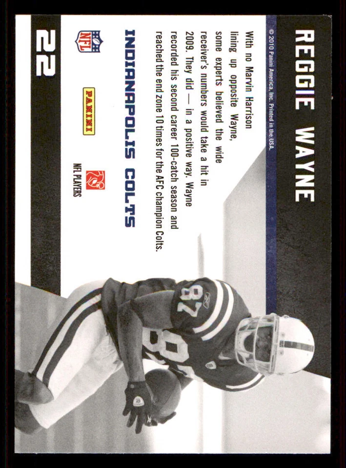 2010 Panini Threads Century Stars #22 Reggie Wayne - Image 2 of 2