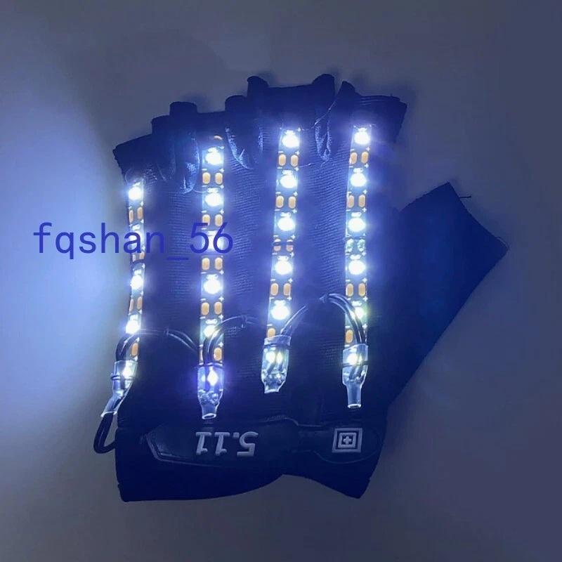LED Laser Light Gloves LED Glasses Props DJ Party Cosplay Nightclub Dancer NEW - Image 3 of 4