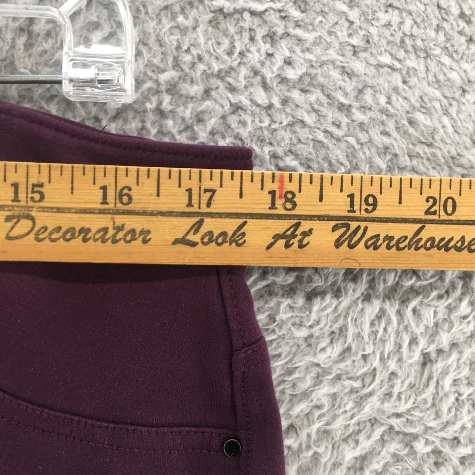 Pantalones Calvin Klein & Co Mujer 16 Púrpura Pierna Cónica Tiro Medio Cremallera Mosca Foto 4 de 4