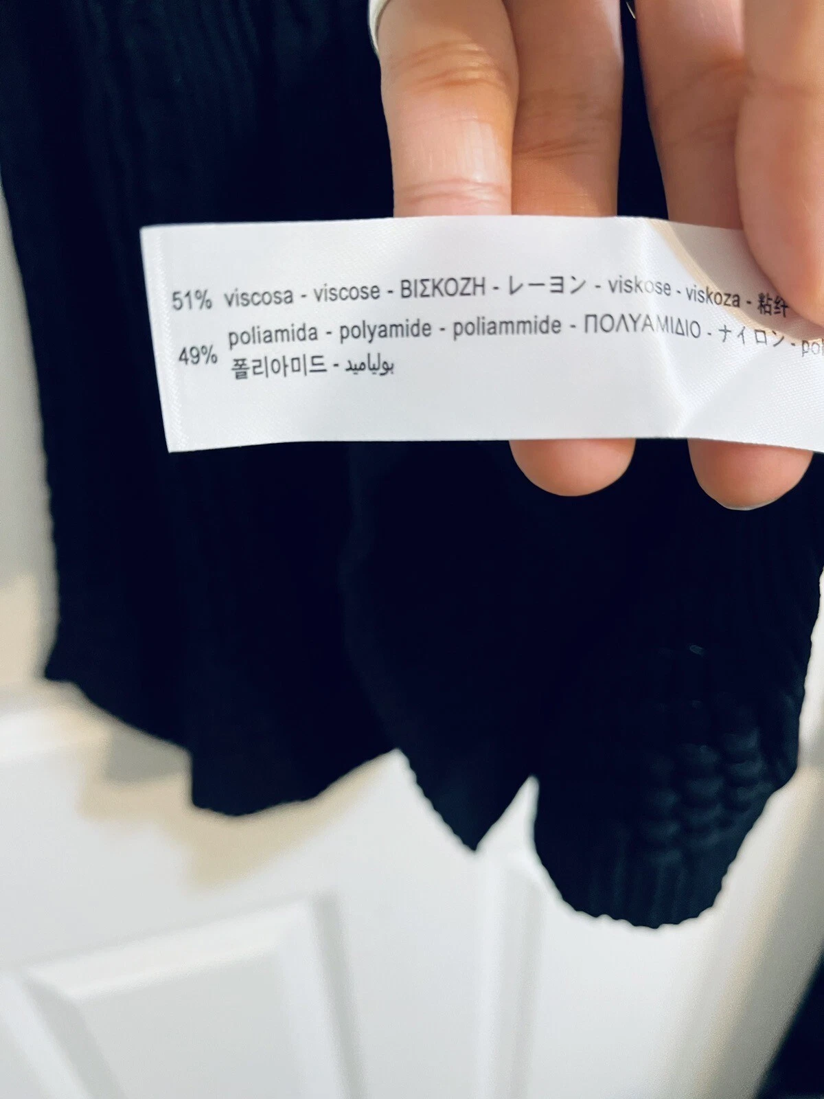 TORY BURCH Abito bodycon Zara nero stretch lavorato a maglia arricciata sulle spalle piccolo S