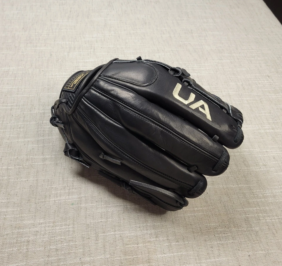 Guante Under Armour Impecable 12" 2 Piezas Web P LHT Cuero Negro Lanzamiento a la Izquierda Foto 2 de 4