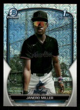 2023 Bowman Chrome Chrome Prospects Mojo Refractor Janero Miller Miami Marlins