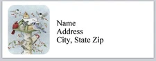 Personalized Address Labels Birds Cardinal Woodpecker (bx 825)