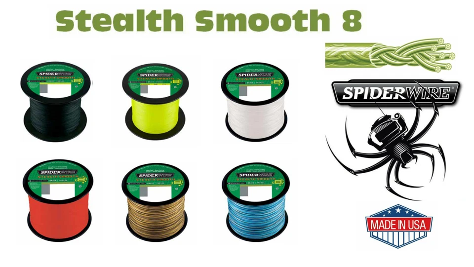 Spider Wire Stealth Smooth 8 ab 50m / alle Farben & Stärken / 0,08€ pro 1m