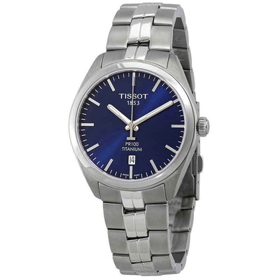 Tissot PR 100 Quartz Blue Dial Titanium 