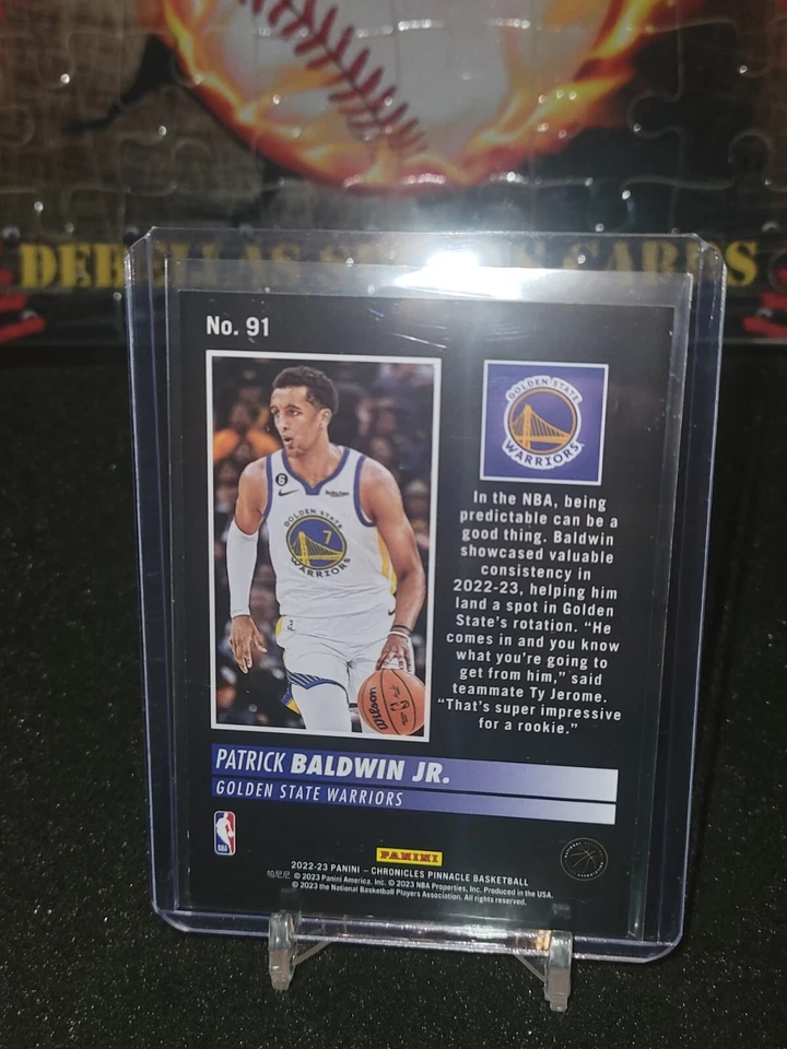 PATRICK BALDWIN JR. RC 2022-23 Panini Chronicles #91 ROOKIE Warriors #/149 - Image 2 of 2