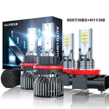 For Suzuki SX4 2007-2013 4x LED Headlight High Low Beam Fog Light Bulbs Combo