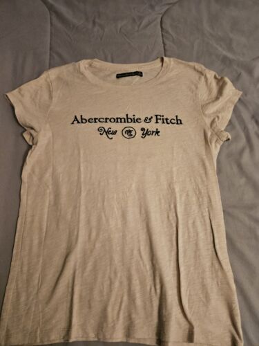 Abercrombie & Fitch Muscle T-Shirt Womens Small Beige  - 第 1/7 張圖片