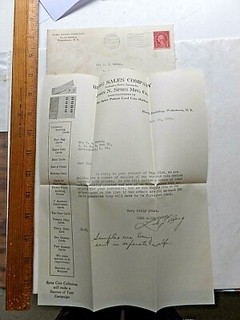 1925 Illustr.Letterhead/Return Address Cover. Berg Sales Co. Card Coin Holders