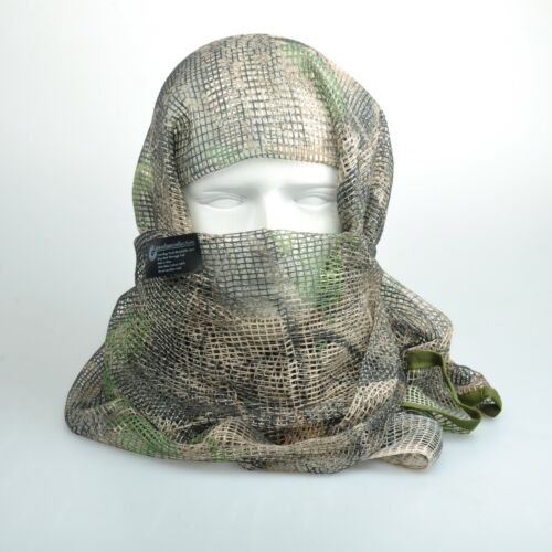 Autumn woods Camouflage Sniper Veil Tactical Mesh Scarf Wrap Face Cover Mask - Foto 1 di 6