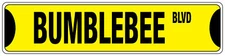 Yellow Aluminum Weatherproof Road Street Signs Bumblebee Home Decor Wall