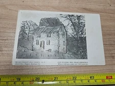 Vintage 1907 Old Fulling Mill Near Grenoble Bucks County PA Glittered Postcard 