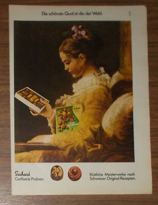 Rare Advertising SUCHARD CONFISERIE CHOCOLATES Delicious Masterpieces 1979
