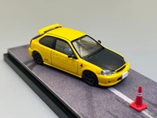 Initial D Honda Civic Type R EK9 Yellow Spoon Sports-tuned Diorama
