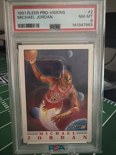Fleer 1991-92 Pro Vision Michael Jordan Chicago Bulls PSA 8 #2 Insert