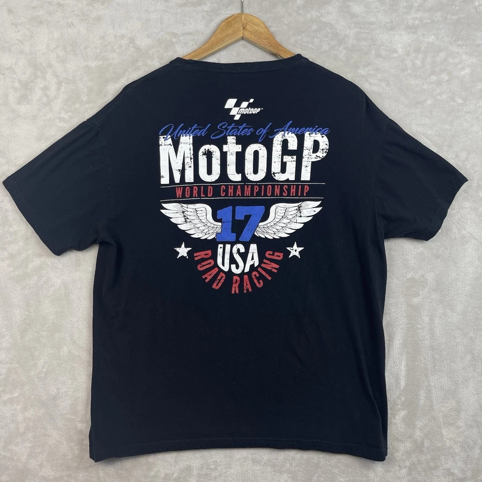 Moto GP 2017 USA World Championship Motorcycle Road Racing T Shirt Men's XL - Image 3 of 4