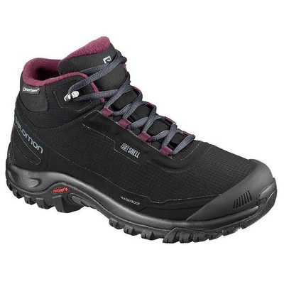 Schuhe Trekking Damen Salomon Shelter CS WP 411105 Schwarz