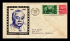 US COVER ROOSEVELT MEMORIAM HYDE PARK FDC SCOTT 930 COMBO KEN BOLL CACHET